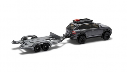 Машинка Premium 2шт Hot Wheels 2008 Porsche Cayenne та HW Rally Trailer '89 Porsche 944 Turbo Team Transport 1:64 JHX96 Black - Retromagaz, image 6