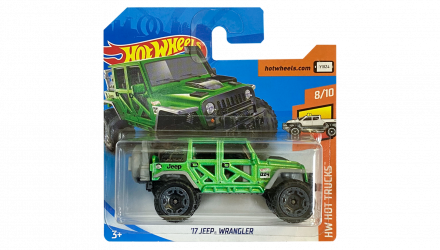 Машинка Базова Hot Wheels '17 Jeep Wrangler Hot Trucks 1:64 FJY56 Green - Retromagaz, image 1