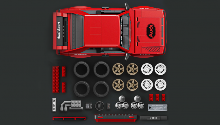 Конструктор Hot Wheels Mattel Brick Shop Hot Wheels Audi ‘84 Sport Quattro 864 Деталей JLK39 Red - Retromagaz, image 3