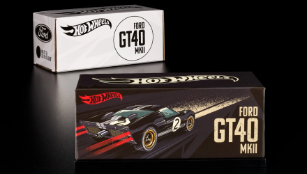 Машинка Premium Hot Wheels Ford GT40 Mk II Red Line Club RLC 1:64 JCP28 Black - Retromagaz, image 1