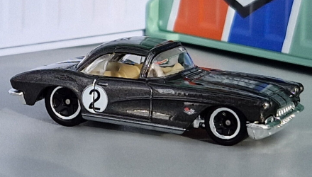 Машинка Базовая Hot Wheels '62 Corvette Then and Now 1:64 HKJ42 Grey - Retromagaz, image 2