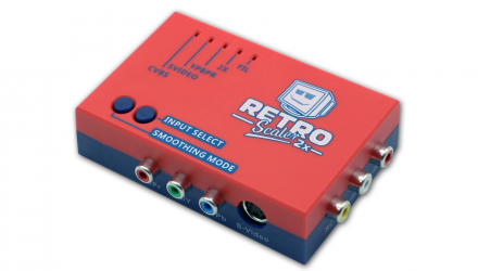 Адаптер Комбінований RetroScaler N64 2X AV to HDMI Converter and Line-Doubler Red Blue Новий - Retromagaz, image 1