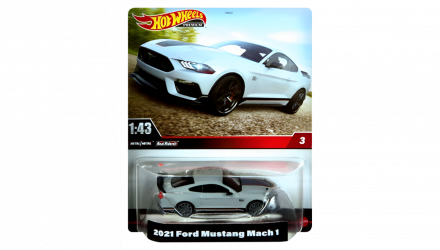 Машинка Premium Hot Wheels 2021 Ford Mustang Mach 1 1:43 HMD45 Grey - Retromagaz, image 1