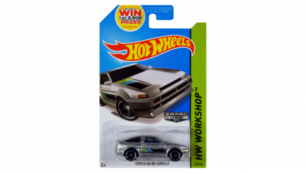 Машинка Базова Hot Wheels Toyota AE-86 Corolla Zamac Workshop 1:64 BFG82 Silver - Retromagaz, image 1