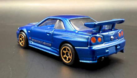 Машинка Базова Hot Wheels Skyline GT-R (BNR34) Nissan 1:64 JJK34 Blue - Retromagaz, image 2