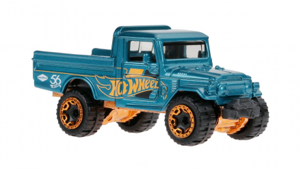 Тематическая Машинка Hot Wheels Toyota Land Cruiser Green and Gold 1:64 HVX01 Turquoise - Retromagaz, image 4