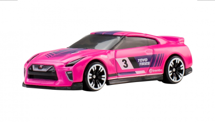 Тематическая Машинка Hot Wheels 2017 Nissan GT-R (R35) Neon Speeders 1:64 JKY01 Pink - Retromagaz, image 1