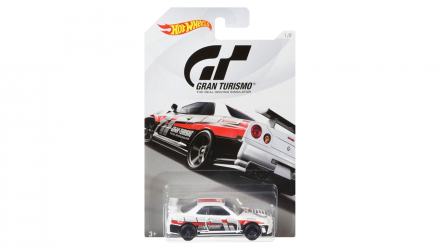 Тематична Машинка Hot Wheels Nissan Skyline GT-R (R34) Gran Turismo 1:64 FKF27 White - Retromagaz, image 1