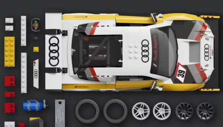 Конструктор Hot Wheels Mattel Brick Shop Hot Wheels ‘15 Audi R8 Lms 820 Деталей JFT18 White - Retromagaz, image 4