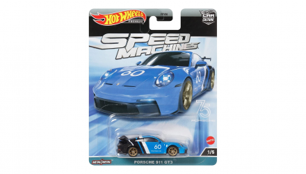 Машинка Premium Hot Wheels Porsche 911 GT3 Speed Machines 1:64 HKC44 Blue - Retromagaz, image 1