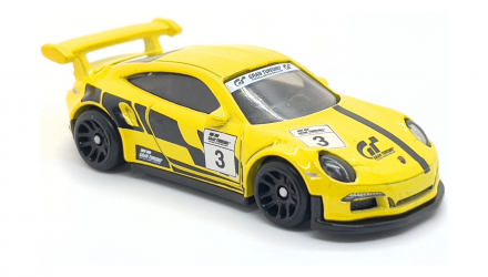 Тематическая Машинка Hot Wheels Porsche Porsche 911 GT3 RS Gran Turismo 1:64 HRV65 Yellow - Retromagaz, image 2