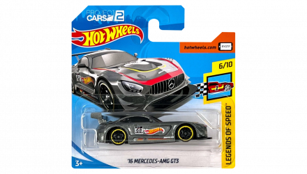 Машинка Базова Hot Wheels '16 Mercedes-AMG GT3 Project CARS 2 Legends of Speed 1:64 FJV46 Dark Grey - Retromagaz, image 1