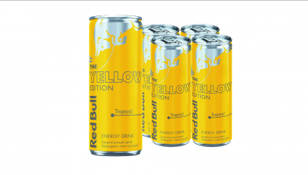 Набор Напиток Энергетический 4шт Red Bull Yellow Edition Tropical 250ml - Retromagaz, image 3