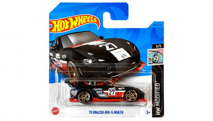 Машинка Базова Hot Wheels '15 Mazda MX-5 Miata Modified 1:64 HKH87 Black - Retromagaz, image 1