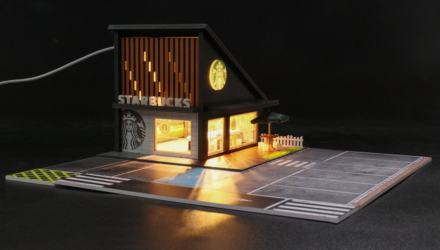 Діорама G-Fans Starbucks Building 1:64 710025 Black - Retromagaz, image 3