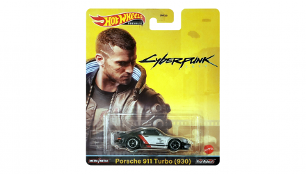 Машинка Premium Hot Wheels Cyberpunk 2077 Porsche 911 Turbo (930) Rep. Entertainment 1:64 HCP04 Grey - Retromagaz, image 1