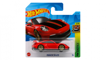 Машинка Базова Hot Wheels Porsche 911 GT3 Exotics 1:64 HKH97 Red - Retromagaz, image 1