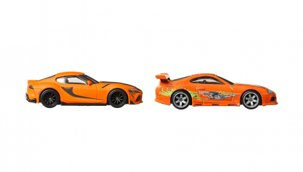 Машинка Premium Hot Wheels 2шт 2021 Toyota GR Supra / Toyota Supra Fast & Furious 2-Packs 1:64 HKF54 Orange - Retromagaz, image 4