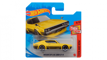 Машинка Базовая Hot Wheels Nissan Skyline 2000 GT-R Then and Now 1:64 GTB39 Yellow - Retromagaz, image 1