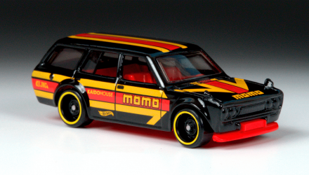 Машинка Базова Hot Wheels Datsun Bluebird Wagon (510) Speed Graphics 1:64 GHF35 Black - Retromagaz, image 2