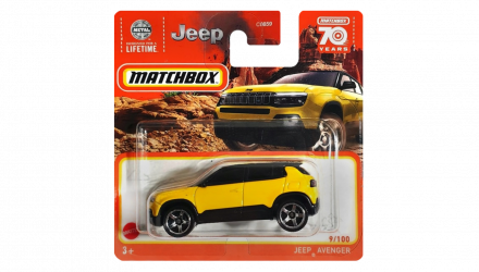 Машинка Большой Город Matchbox 2023 Jeep Avenger Off-Road 1:64 HLC50 Yellow - Retromagaz, image 1