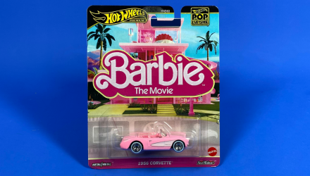 Машинка Premium Hot Wheels 1956 Corvette Barbie The Movie Pop Culture 1:64 JBL79 Pink - Retromagaz, image 1