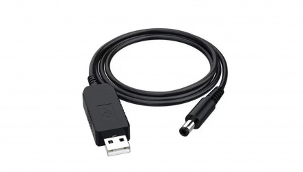 Кабель ArmorStandart Живлення для Роутера від PowerBank 12V USB 2.0 - DC 5.5x2.1 Black 1m - Retromagaz, image 1
