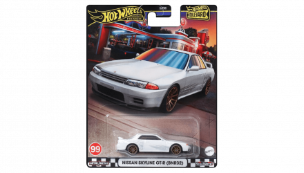 Машинка Premium Hot Wheels Nissan Skyline GT-R (BNR32) Boulevard 1:64 HRT74 White - Retromagaz, image 5