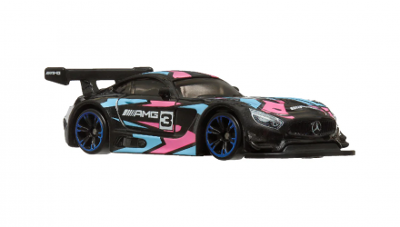 Тематична Машинка Hot Wheels '16 Mercedes-AMG GT3 Neon Speeders 1:64 HLH72/HRW79 Black - Retromagaz, image 4