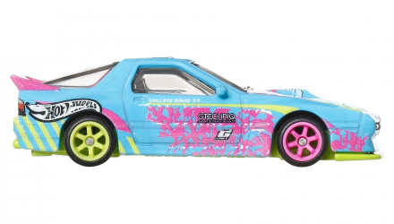 Машинка Premium Hot Wheels Mazda RX7 FC Pandem Silhouettes 1:64 JBK60 Blue - Retromagaz, image 3