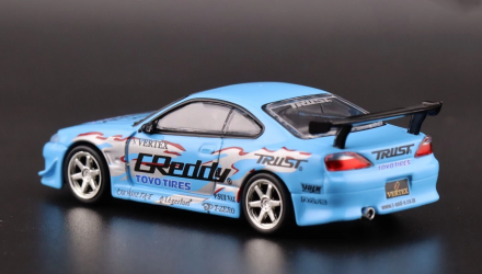 Машинка Premium Tarmac Works VERTEX Nissan Silvia S15 GReddy - Mijo Special 1:64 T64G-023-GDY Blue - Retromagaz, image 2