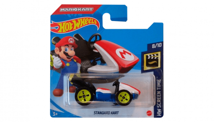 Машинка Базовая Hot Wheels Mario Standart Kart Screen Time 1:64 GRX17 Red - Retromagaz, image 1