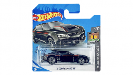 Машинка Базова Hot Wheels '18 COPO Camaro SS Dream Garage 1:64 GHF73 Black - Retromagaz, image 1