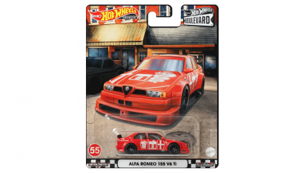 Машинка Premium Hot Wheels Alfa Romeo 155 V6 Ti Boulevard 1:64 HCP34 Red - Retromagaz, image 1