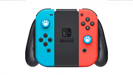 Накладки на Стіки 2шт RMC Cat Paw Nintendo Switch Wii Steam Deck White Blue - Retromagaz, image 3