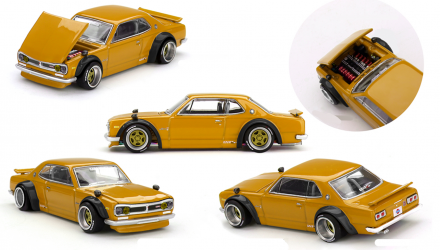 Машинка Premium Kaido House x MiNI GT Nissan Skyline 2000 GT-R (KPGC10) Kaido Street V2 1:64 KHMG228 White - Retromagaz, image 3