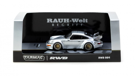 Машинка Premium Tarmac Works Porsche Porsche RWB 964 1:64 T64-037-SL Silver - Retromagaz, image 3