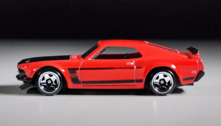 Тематична Машинка Hot Wheels '69 Ford Mustang Boss 302 Mustang 60th 1:64 JBY51 Red - Retromagaz, image 4