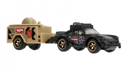 Машинка Базова Hot Wheels Porsche 911 Off-Roader з Причіпом Track Fleet 1:64 HYT56 Black - Retromagaz, image 1