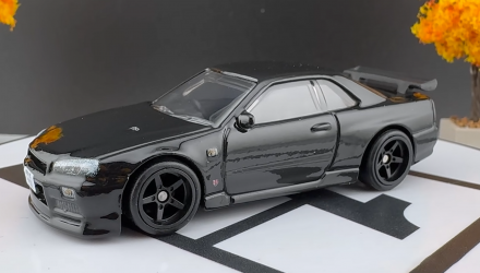 Машинка Premium Hot Wheels Nissan Nissan Skyline GT-R V·Spec II (BNR34) Chase Car Culture 1:64 JBK92 Black - Retromagaz, image 1