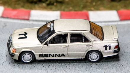 Машинка Premium Tarmac Works Mercedes-Benz 190 E 2.3-16 Race of Champion 1984 #11 GLOBAL64 1:64 T64G-047-84R0C11 Grey - Retromagaz, image 3