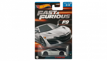 Тематична Машинка Hot Wheels '17 Acura NSX Fast & Furious 1:64 HNR88/HNT19 Silver - Retromagaz, image 1