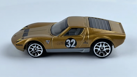 Тематична Машинка Hot Wheels 1971 Lamborghini Miura SV Vintage Racing Club 1:64 HRT81/HRV03 Gold - Retromagaz, image 4