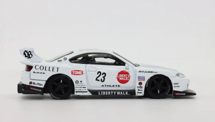Машинка Premium MINI GT Nissan LB-Super Silhouette S15 SILVIA ATHLETE 1:64 MGT01054-СH White - Retromagaz, image 3