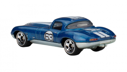 Тематическая Машинка Hot Wheels Jaguar Lightweight E-Type British Horsepower 1:64 JBY90 Blue - Retromagaz, image 2