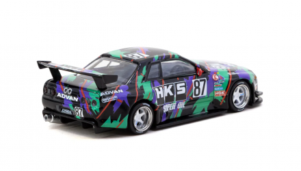 Машинка Premium Tarmac Works Nissan Skyline (R32) Widebody  HKS GLOBAL64 1:64 T64G-061-HKS Black - Retromagaz, image 2