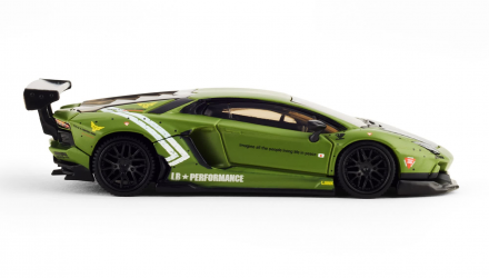Машинка Premium Hot Wheels LBWK Lamborghini Aventador LP 700-4 Elite 64 1:64 JNF04 Green - Retromagaz, image 3