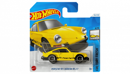 Машинка Базовая Hot Wheels Porsche 911 Carrera RS 2.7 Factory Fresh 1:64 HTC49 Yellow - Retromagaz, image 1