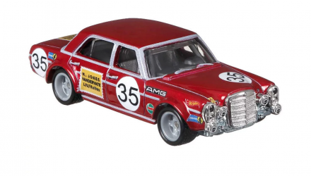 Машинка Premium Hot Wheels Mercedes-Benz 300 SEL 6.8 AMG Deutschland Design 1:64 GRJ73 Red - Retromagaz, image 5