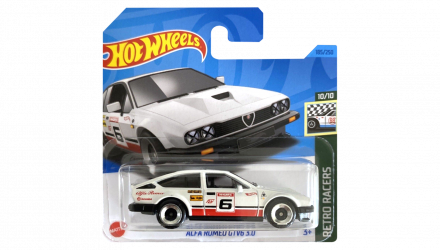 Машинка Базовая Hot Wheels Alfa Romeo GTV6 3.0 Retro Racers 1:64 HKJ83 White - Retromagaz, image 1